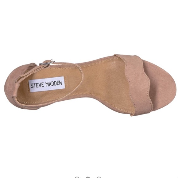 Steve Madden Melina Tan Sandal Stap Scalloped Block Heel Size 8 - Picture 4 of 8